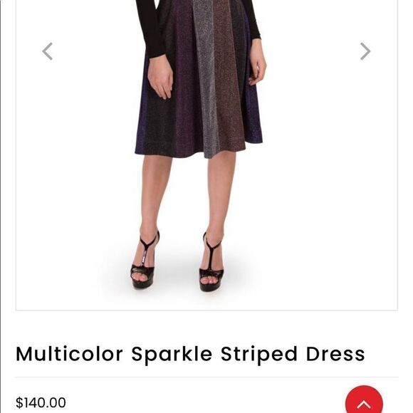 SARA NAVON multicolor striped sparkle dress - Picture 15 of 15